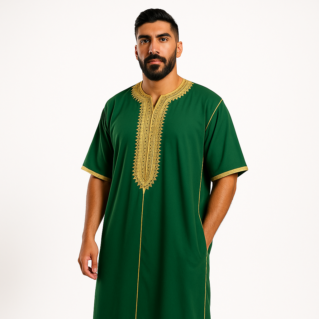 Moroccan Prestige Jillabah - Emerald Green