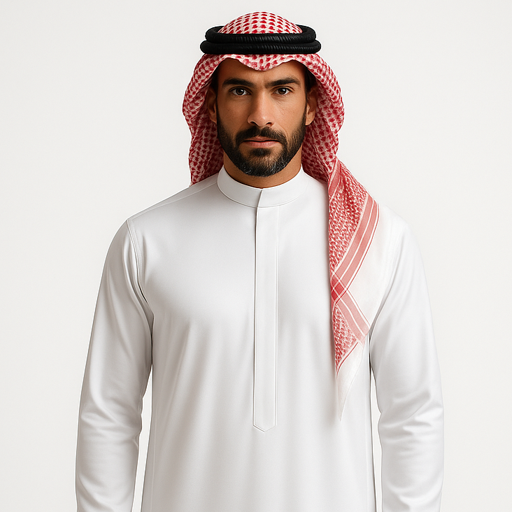Al Raqi Signature Thobe – Classic White