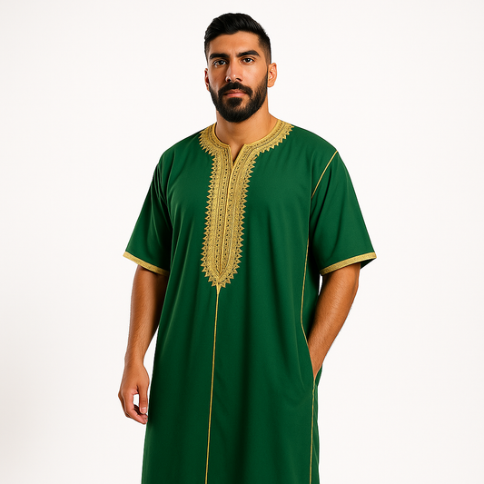 Moroccan Prestige Jillabah - Emerald Green