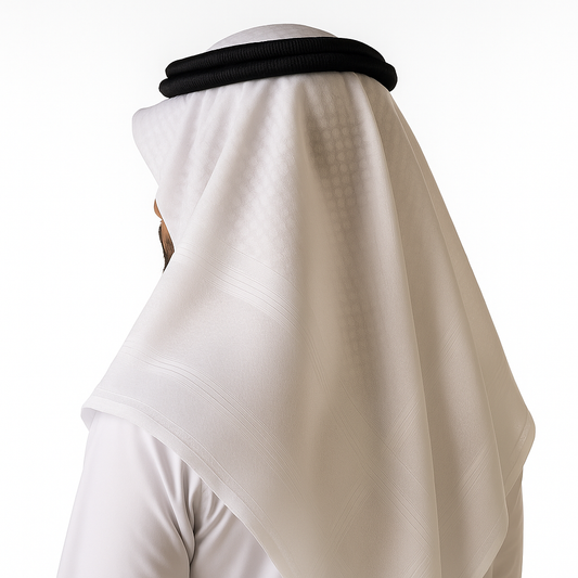 Projeh Classic White Shemagh – Elegant Saudi Headwear