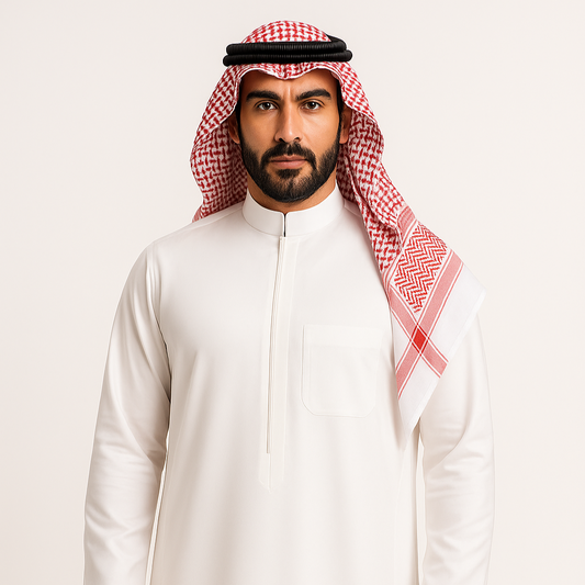 Al Raqi Signature Thobe – Soft Off-White